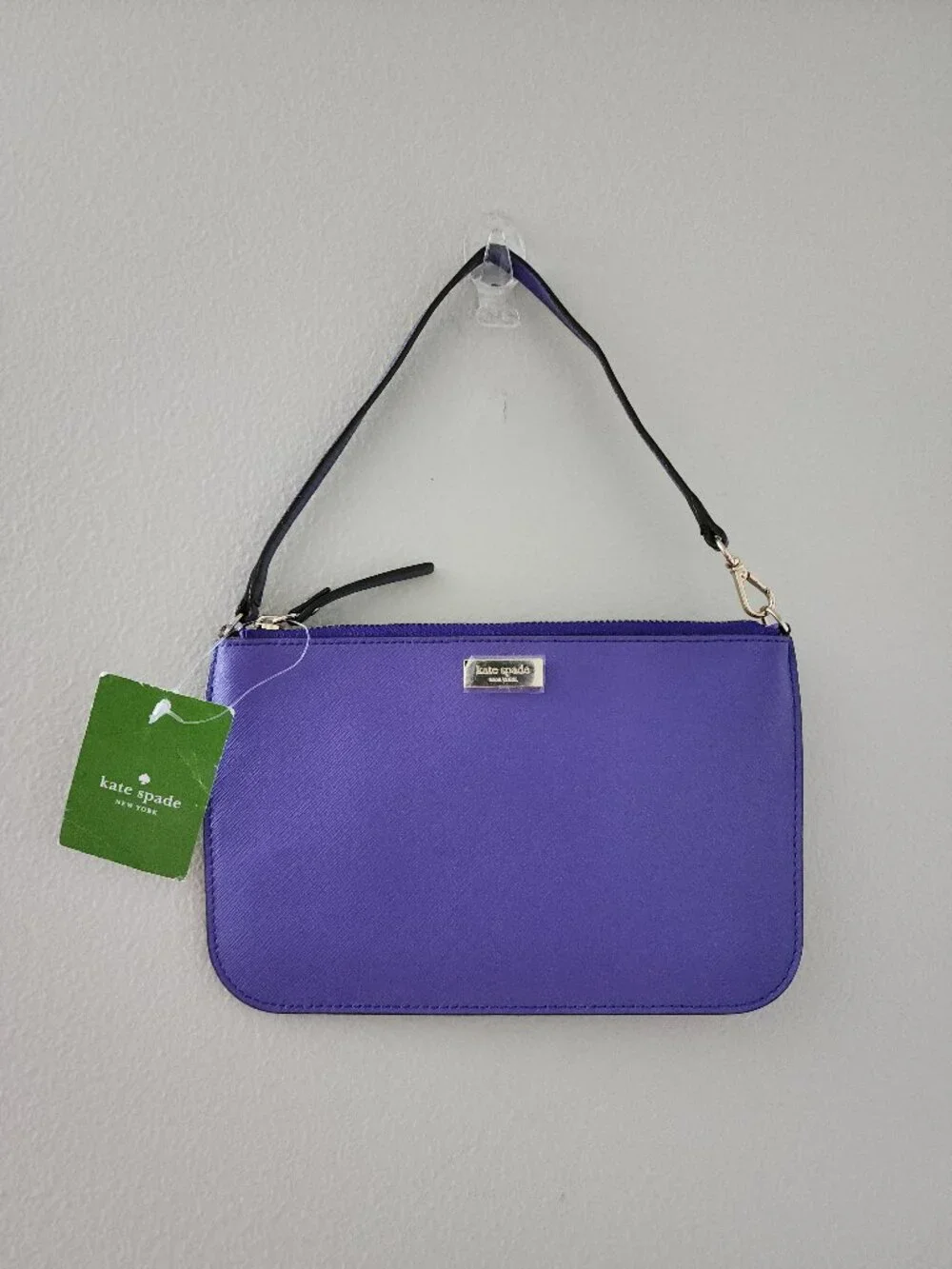 Kate Spade New York Purple Saffiano Leather Wristlet NWT